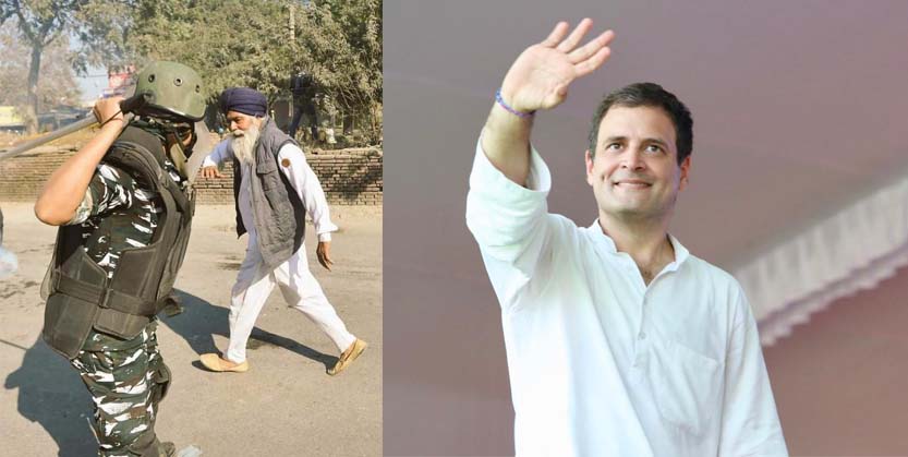 କୃଷକଙ୍କୁ ମାଡର ଫଟୋ ସେୟାର କରି ଏପରି କହିଲେ ରାହୁଲ ଗାନ୍ଧୀ