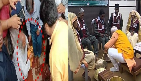 ମୋଦିଙ୍କ ପଥରେ ପ୍ରତାପ : କର୍ମୀଙ୍କ ପାଦ ଧୋଇଲେ