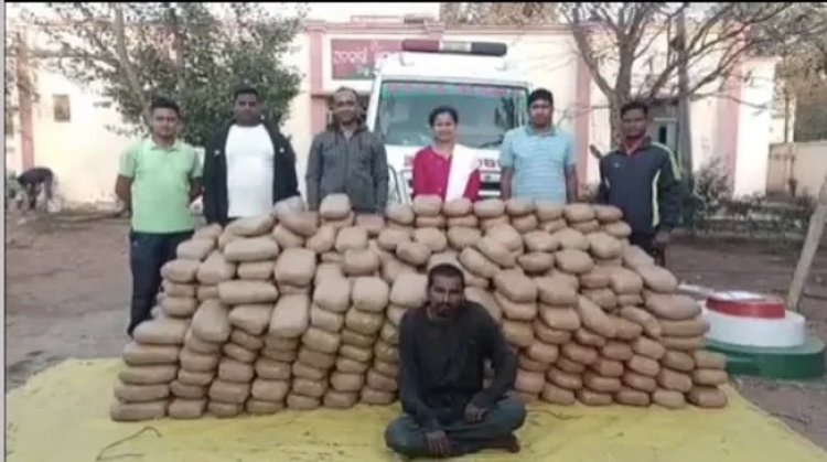 4 quintal ganja seized from Ambulance, driver arrested in Subarnapur