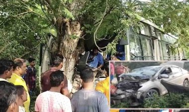 Car, Bike, Mo Bus Collide; 1 Dead, 5 Injured