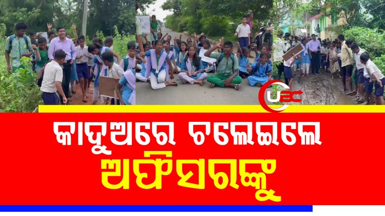 କାଦୁଅରେ ଚଲେଇଲେ ଅଫିସରଙ୍କୁ